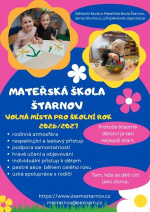 Volná místa v MŠ